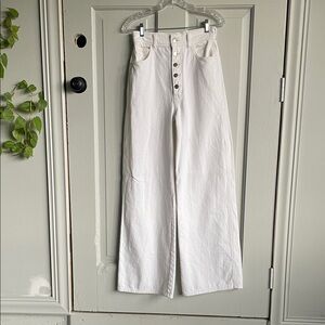 Reformation White Flare & Wide Leg Jeans